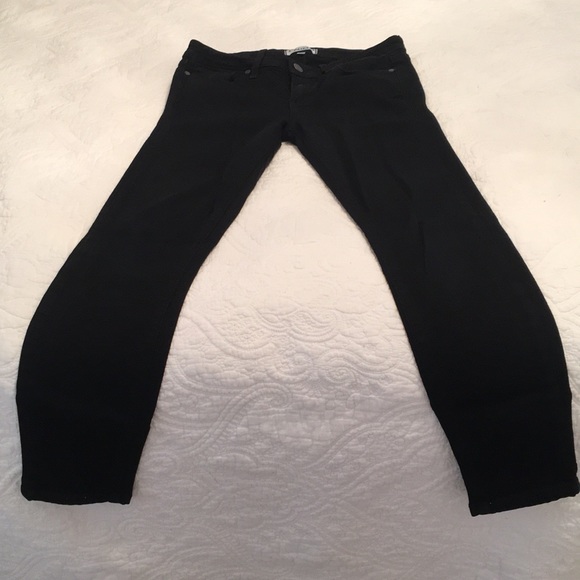PAIGE black denim crop jeans size 26 - Picture 4 of 5
